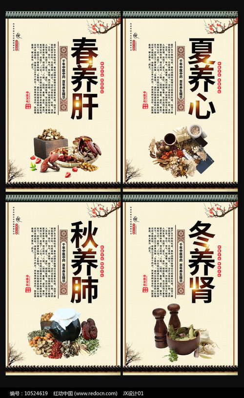 順應四時，頤養天年——大氣中醫四季養生文化展板